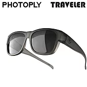 台灣製PHOTOPLY色偏少TRAVELER抗紅外線套式太陽眼鏡TR2-99I9(大眼框適近視老花眼鏡)