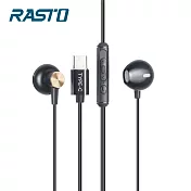 RASTO RS32 黑爵士Type-C磁吸入耳式耳機 黑