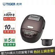 (日本製造) TIGER虎牌 6人份壓力IH炊飯電子鍋(JPK-G10R)