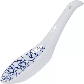 《Tokyo Design》瓷製餐匙(花繩藍) | 湯匙 餐具