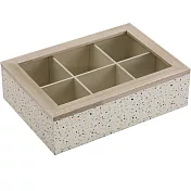 《VERSA》木質茶包收納盒(彩點) | 咖啡包收納盒 防塵收納盒 茶具