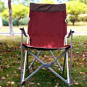 【AOTTO】免安裝鋁合金戶外露營休閒折疊椅- 紅色