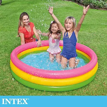 【INTEX】圓型三環游泳池147x33cm(275L)適用2歲+ (57422NP)