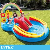 【INTEX】彩虹橋噴水戲水游泳池/小滑水道297x193x25cm(175L)適用2歲+ (57453NP)