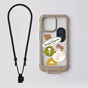 bitplay iPhone 13 Pro Wander Case隨行手機殼+掛繩組合 奶茶色+耀黑掛繩