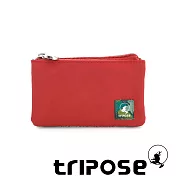 tripose 漫遊系列岩紋簡約微旅萬用零錢包-  番茄紅