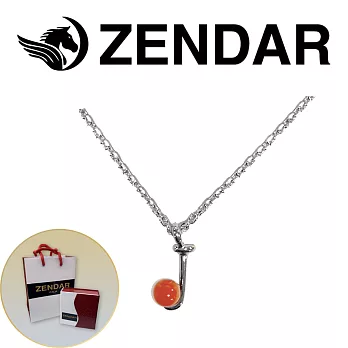 【ZENDAR】頂級天然沙丁紅珊瑚圓珠3-3.5mm字母銀色項鍊 字母J (227252)