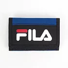 FILA [OTW-3010-BU] 皮夾 三摺 運動 短夾 卡夾 經典 LOGO 簡約 魔鬼氈 黑 藍