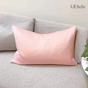 義大利La Belle《極簡混搭》超COOL超涼感信封枕套--2入-粉x灰