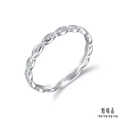 【點睛品】Daily Luxe 時尚流線 鉑金鑽石戒指 11 鉑金