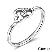 GIUMKA 925純銀戒指尾戒愛心交織的愛女戒抗過敏食指戒 單個價格 MRS07006 2 美國圍2號