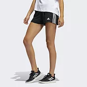 Adidas Pacer 3S WVN [GH8146] 女 短褲 亞洲版 運動 訓練 慢跑 舒適 有型 吸濕 排汗 黑