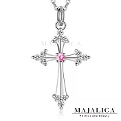 Majalica 純銀項鍊 十字架系列 聖潔十字 925純銀項鏈 PN8071 45cm 粉鋯