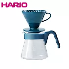 HARIO V60吳須色02濾杯咖啡壺組 VCSC-5301-PBU-TW