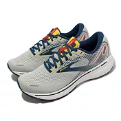 Brooks 慢跑鞋 Ghost 14 男鞋 灰 藍 避震 反光 運動鞋 路跑 馬拉松 1103691D029