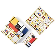 蒙德里安雙面木質拼圖 Pieces Of The Masters - Piet Mondrian
