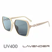 Lavender偏光太陽眼鏡 網紅混框 象牙白 2294 C4