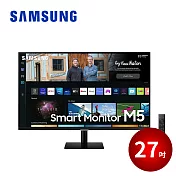 SAMSUNG 27吋 智慧聯網螢幕 M5 (2022) LS27BM500ECXZW  黑色