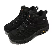 Merrell 戶外鞋 Moab 3 Smooth Mid GTX 女鞋 黑 全黑 真皮 防水 中筒 登山鞋 ML036430