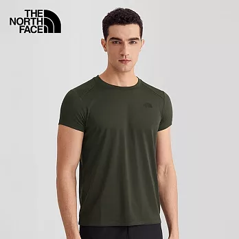 The North Face M MFO S/S POLY TEE 男 吸濕排汗圓領短袖T恤 NF0A7WB521L L 橄欖綠