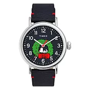 【TIMEX】天美時 x SNOOPY 限量聯名系列 聖誕花圈款手錶 (深藍 TXTW2U86300)