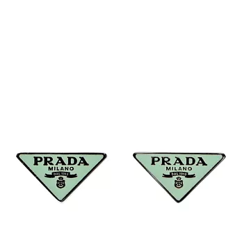 PRADA Smalto Jewels 標誌耳環 (湖水綠)
