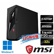 msi微星 Infinite S3 12TH-274TW 電競桌機 (i7-12700F/32G/512G+1T/RTX3050-8G/Win11-32G特仕版)