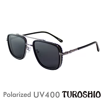 Turoshio TR90 偏光太陽鏡 獨特紋路混框 質感霧黑 J5159 C1 贈鏡盒、拭鏡袋、多功能螺絲起子、偏光測試片