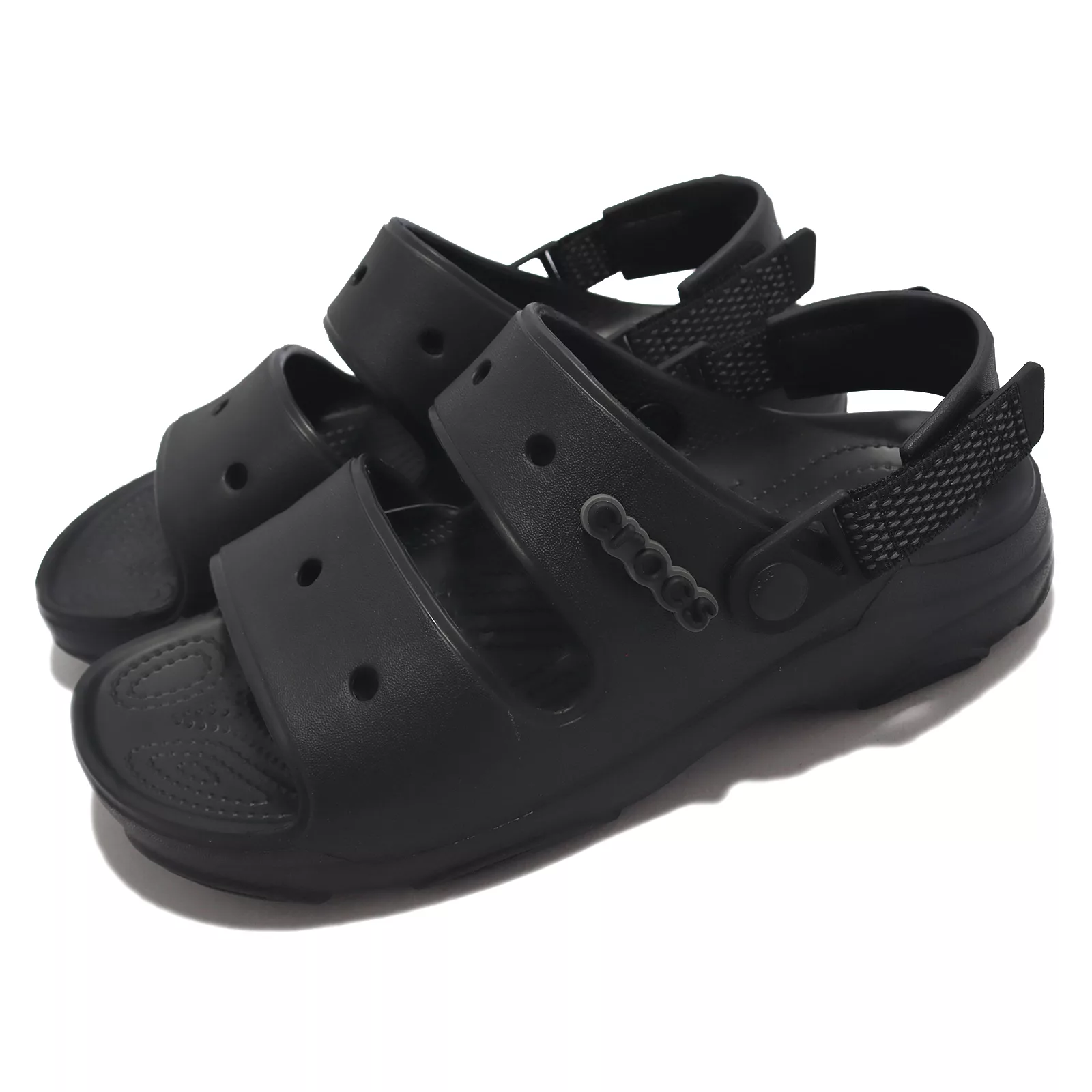 Crocs 涼拖鞋 Classic All-Terrain Sandal 男鞋 女鞋 黑 全黑 戶外 雙帶 207711001 25cm BLACK