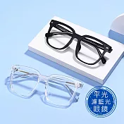 【SUNS】時尚濾藍光眼鏡 經典復古流行款 百搭不挑臉型 S317 抗紫外線UV400 透明色