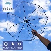 【下雨的聲音】輕透小清新三折透明自動折疊傘(三色) 愛心