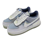 Nike 休閒鞋 AF1 Shadow 女鞋 灰 藍 低筒 燈芯絨 Air Force 1 DQ5075-411