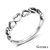 GIUMKA純銀戒指女戒 刻骨銘心愛心食指戒 925純銀尾戒 MRS07020 2 美國圍2號