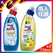 【任選2入】德國Denkmit 強效4和1(海洋)/雙效清潔(檸檬)-750ml*2入