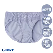 【日本GUNZE】柔美蕾絲三角小褲(JS1035-PUR) M 紫