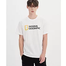 National Geographic 中性 BIG LOGO BASIC T-SHIRTS 短袖T恤 白 100 白