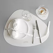 歐式INS風不規則三角防水杯墊餐墊桌墊 白色