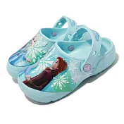 Crocs 洞洞鞋 FL Disney Frozen II Clog 冰雪奇緣 藍 童鞋 Elsa 2074654O9