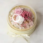 【Flower Plus】 輕奢粉 | 樂透球永生花盒