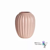 【Meric Garden】北歐輕奢創意摺紙陶瓷花瓶/裝飾花器_M_2色任選 莫蘭迪粉