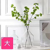 【Meric Garden】北歐簡約清新細口大肚裝飾透明玻璃花瓶/水培花器_L
