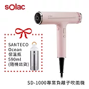 【sOlac】SD-1000 負離子智慧恆溫吹風機 櫻花粉
