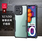 XUNDD 軍事防摔 紅米Redmi 10C 鏡頭全包覆 清透保護殼 手機殼(夜幕黑)