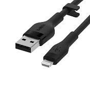 【Belkin】貝爾金 Flex USB-A to Lightning 傳輸線(1M) 黑