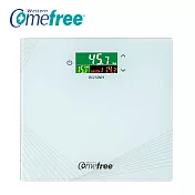 Comefree BMI強化玻璃電子體重計 純淨白 BI25WH