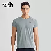 The North Face M MFO S/S POLY TEE - AP 男 舒適短袖上衣 NF0A7WB5A91 S 灰
