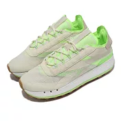 Reebok 休閒鞋 Legacy 83 女鞋 米色 卡其 螢光綠 復古 厚底 經典鞋 FY7320
