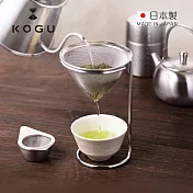 【日本下村KOGU】日製18-8不鏽鋼多功能咖啡泡茶濾茶器(附立架)