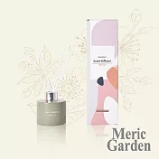 【Meric Garden】滿室幽香藤枝簡愛繽紛玻璃瓶擴香組120ml_4款任選 抹茶色(梔子花)