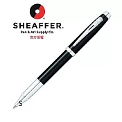 SHEAFFER 9338 100系列 黑亮漆白夾 鋼珠筆 E1933851